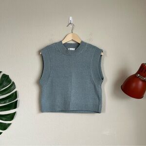 H&M Crop Cotton Blend Knit Tank
